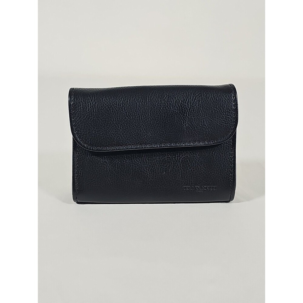 Ugo Vanelli of Paris Black Leather Clutch Wallet Coin Purse Purse